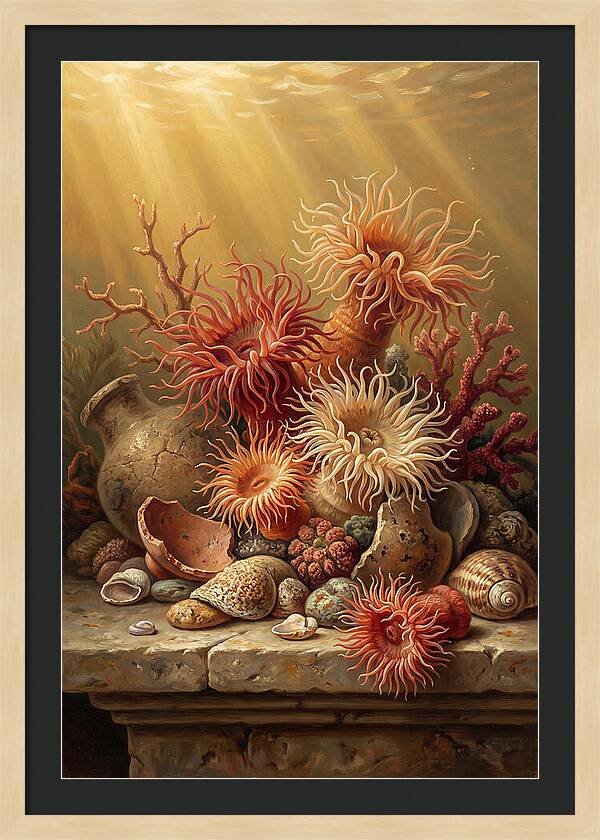 Sea Anemones Among Coral