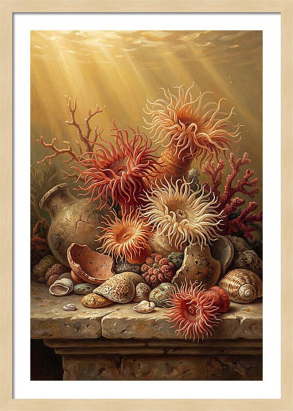 Sea Anemones Among Coral