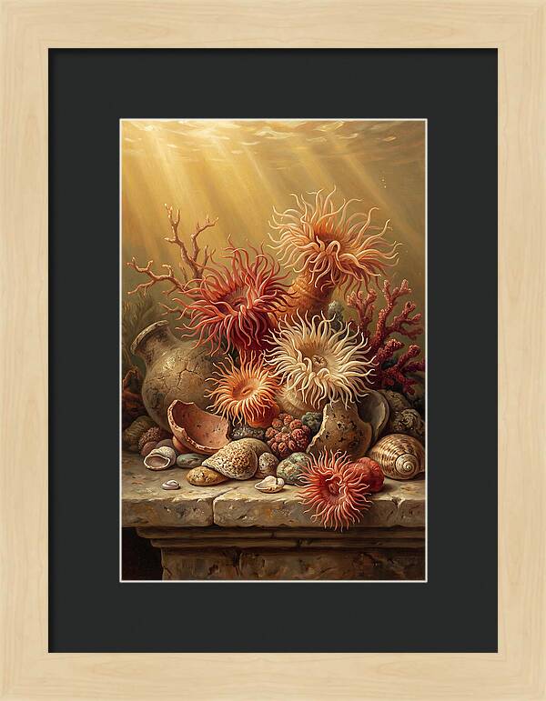 Sea Anemones Among Coral