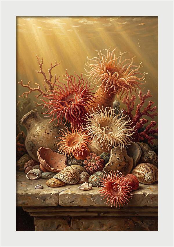 Sea Anemones Among Coral