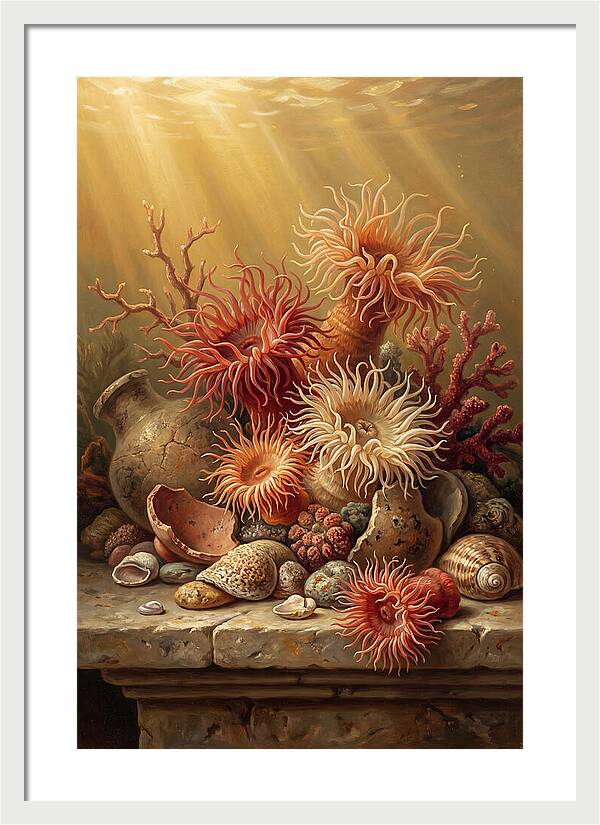 Sea Anemones Among Coral