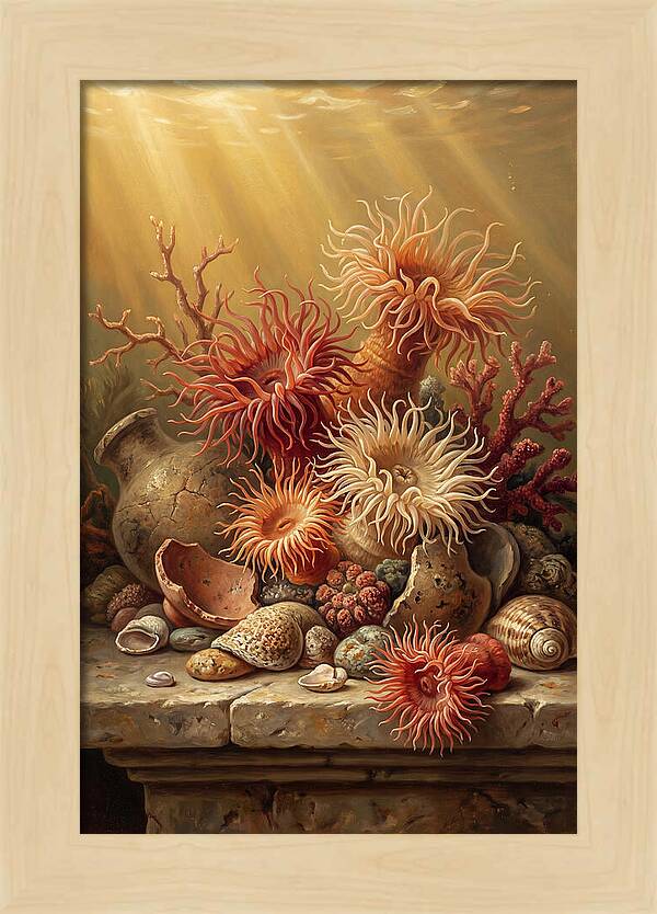 Sea Anemones Among Coral