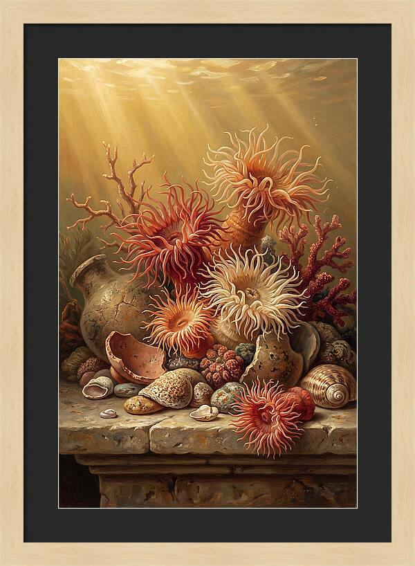 Sea Anemones Among Coral