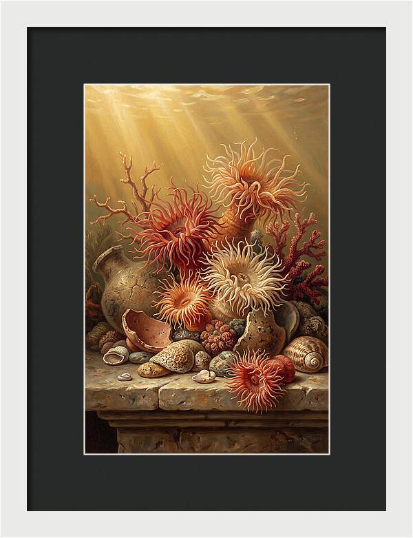 Sea Anemones Among Coral