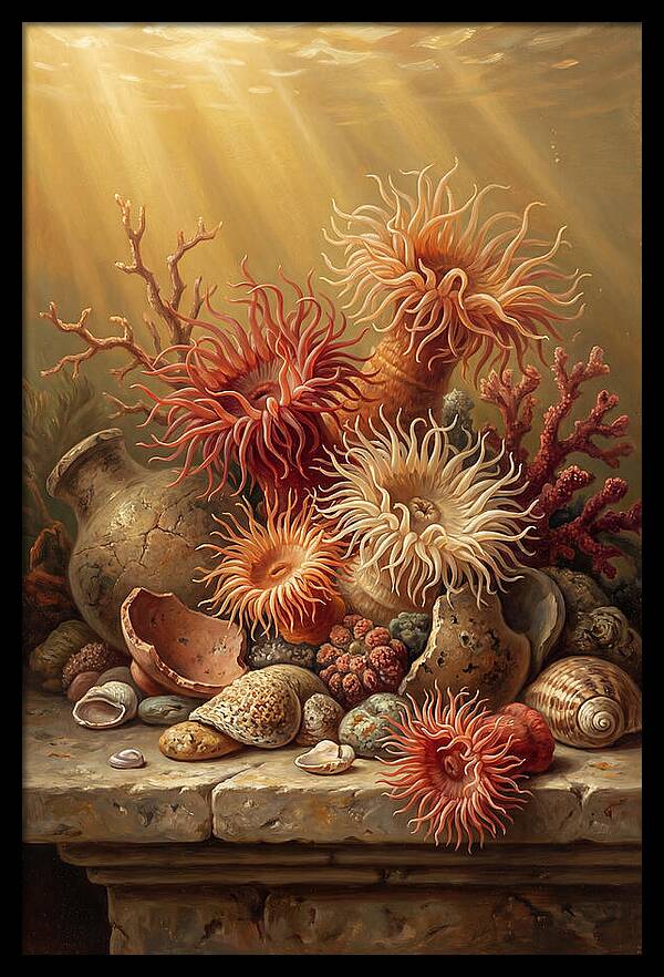Sea Anemones Among Coral