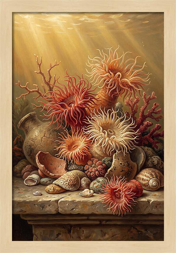 Sea Anemones Among Coral