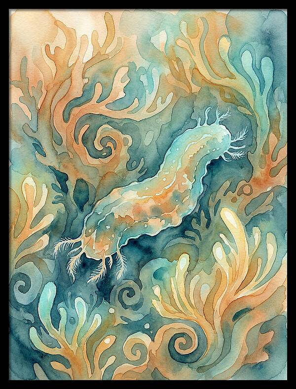 Sea Cucumber Among Coral