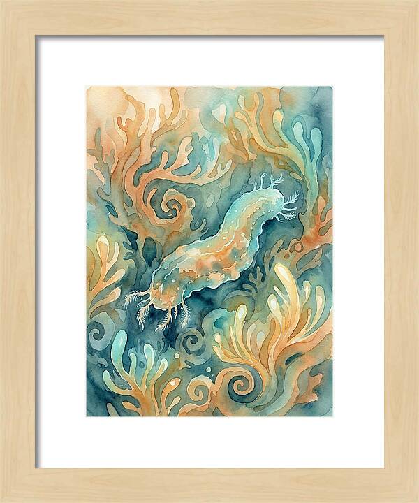 Sea Cucumber Among Coral