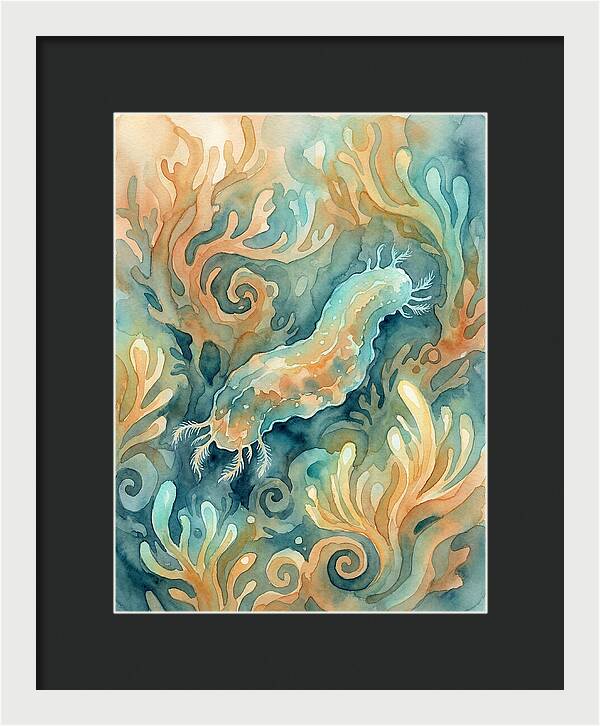 Sea Cucumber Among Coral