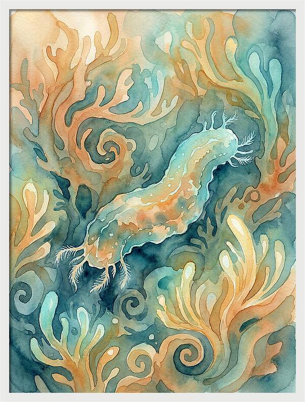 Sea Cucumber Among Coral