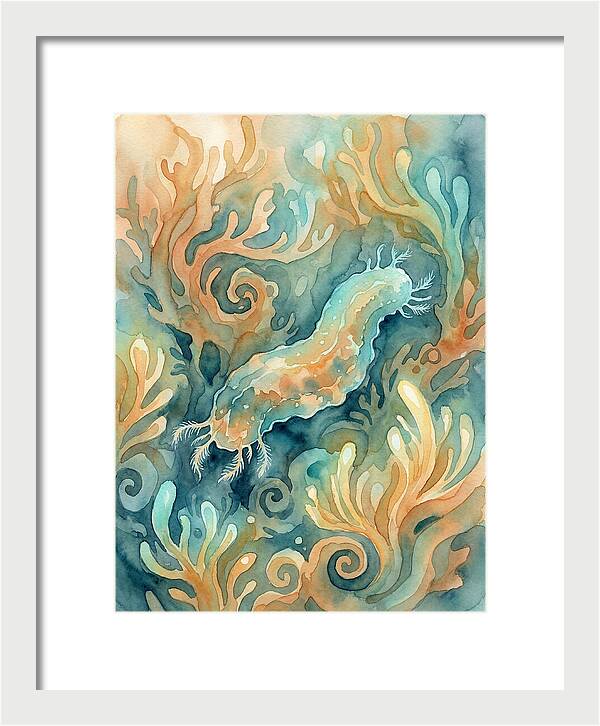 Sea Cucumber Among Coral