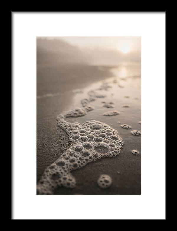 Sea Foam Patterns At Dusk