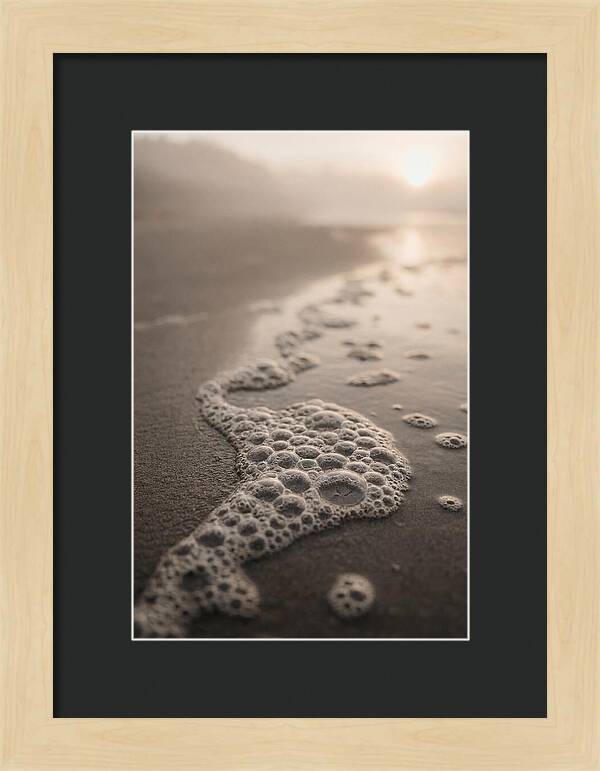 Sea Foam Patterns At Dusk