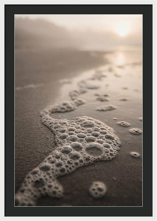 Sea Foam Patterns At Dusk