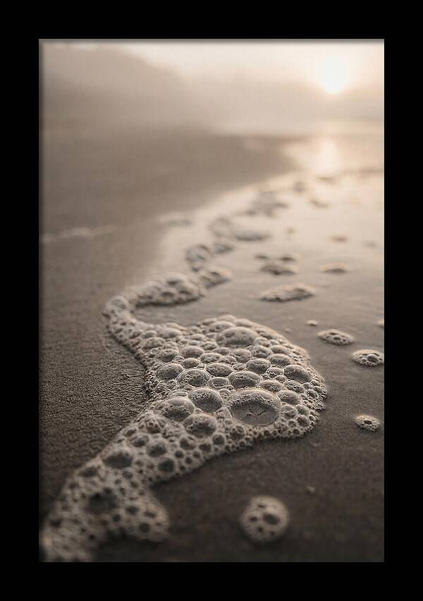 Sea Foam Patterns At Dusk