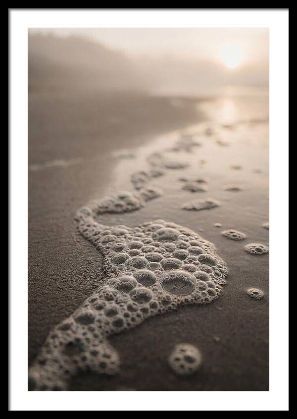 Sea Foam Patterns At Dusk