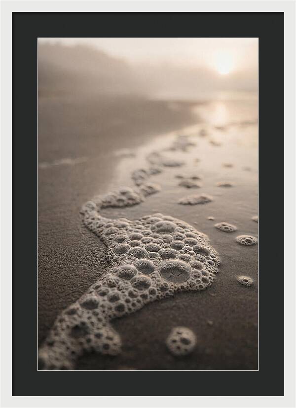 Sea Foam Patterns At Dusk