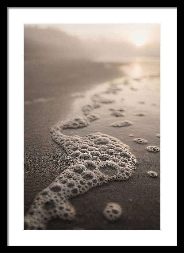 Sea Foam Patterns At Dusk