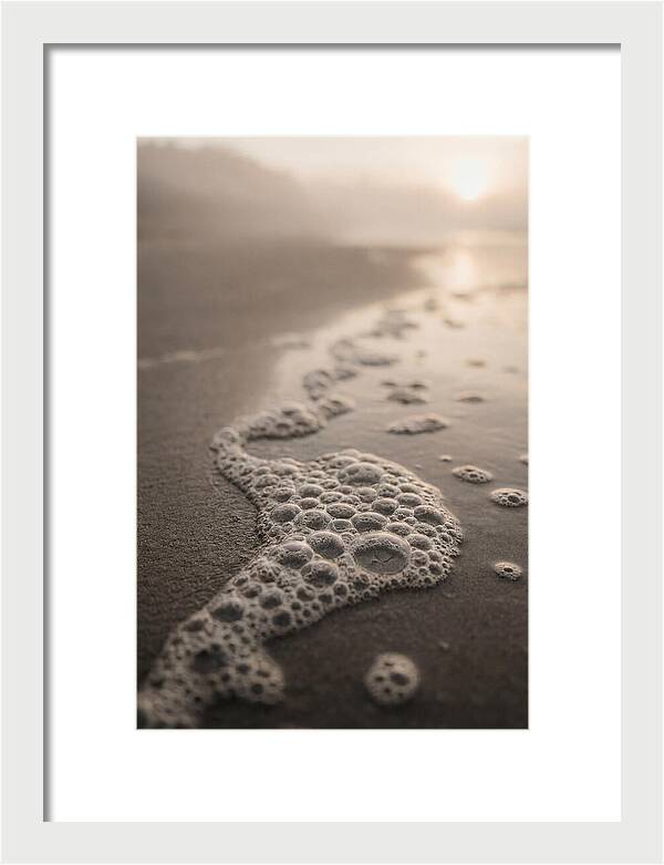 Sea Foam Patterns At Dusk