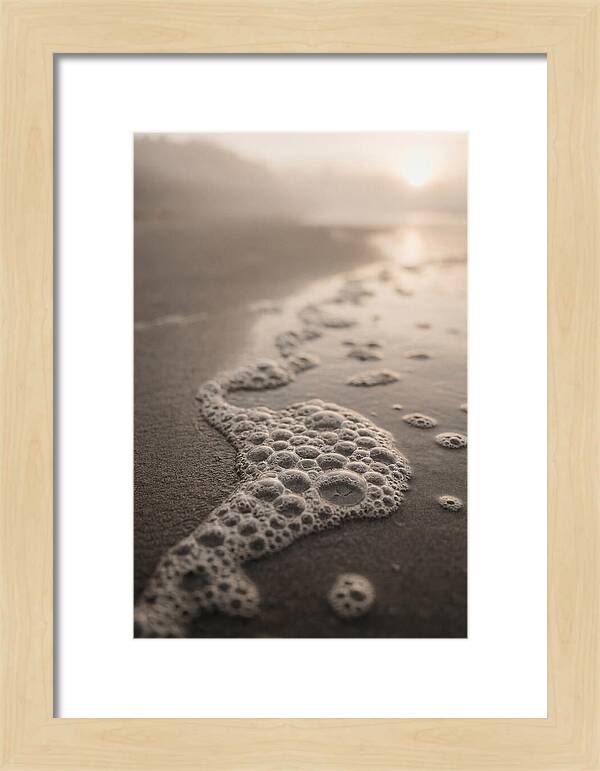Sea Foam Patterns At Dusk