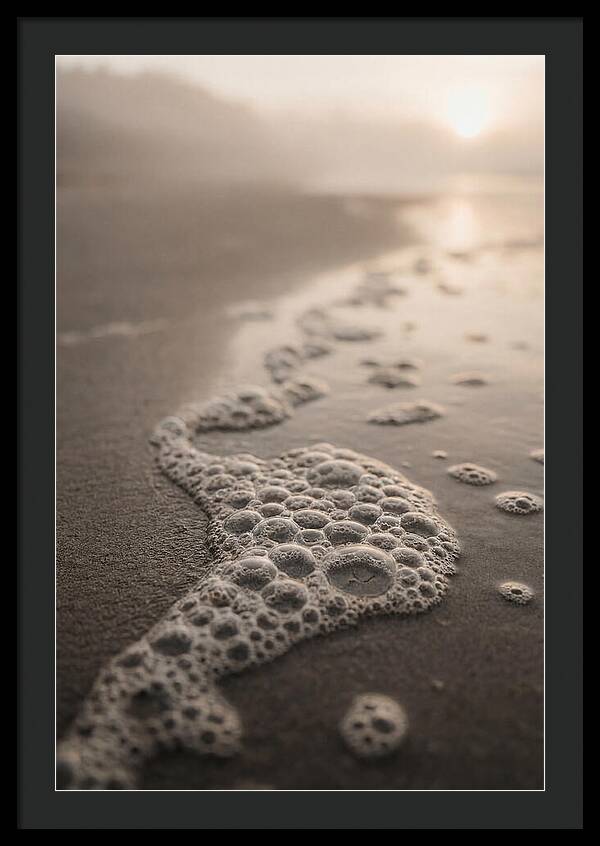 Sea Foam Patterns At Dusk