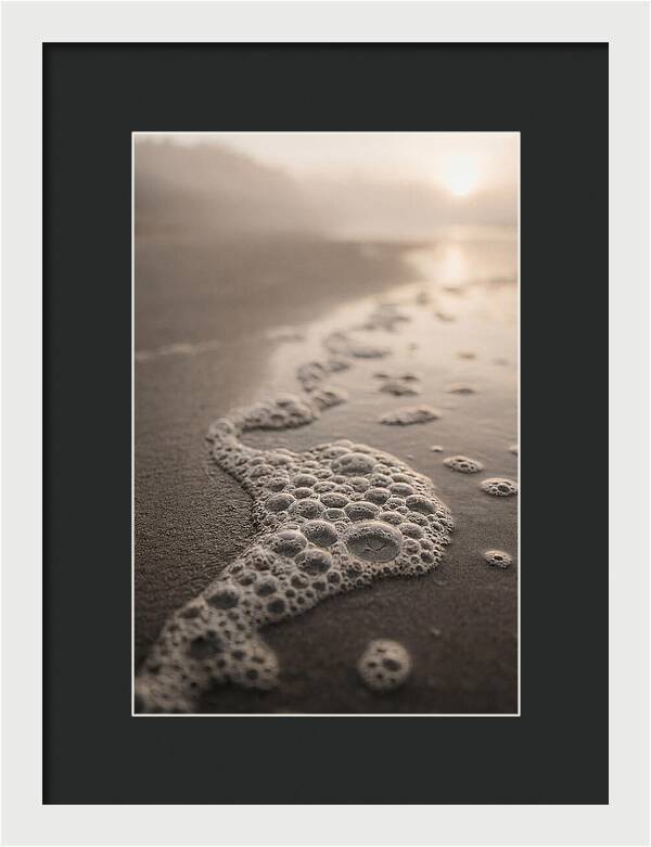 Sea Foam Patterns At Dusk