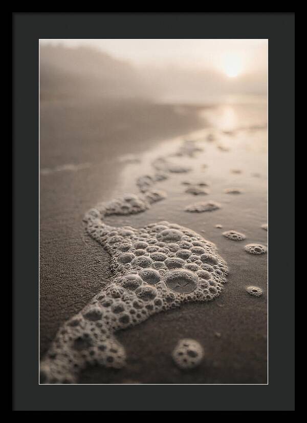 Sea Foam Patterns At Dusk
