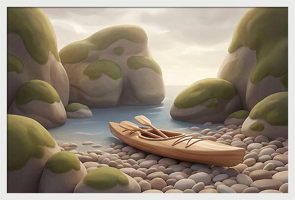 Sea Kayak On Pebble Beach