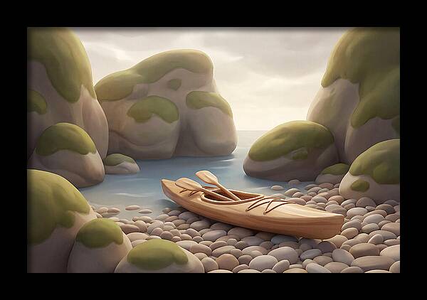 Sea Kayak On Pebble Beach