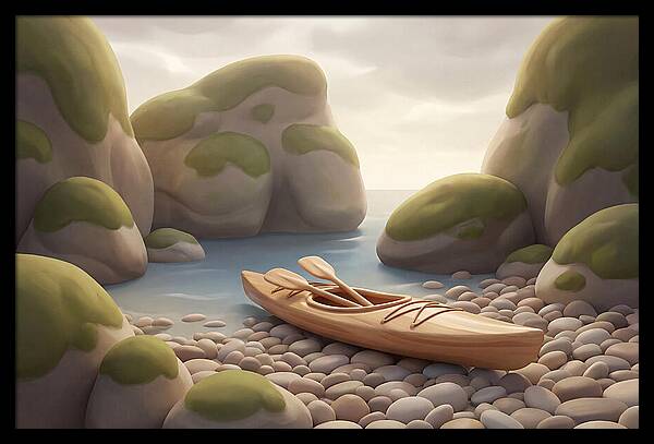 Sea Kayak On Pebble Beach