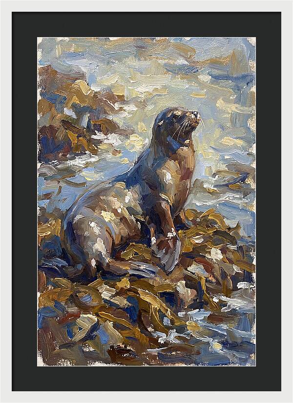 Sea Lion Among Kelp