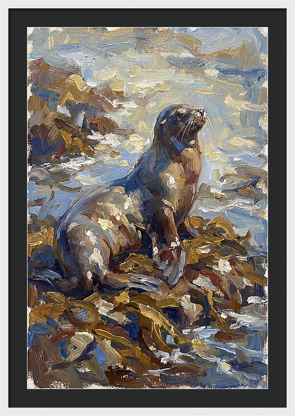 Sea Lion Among Kelp