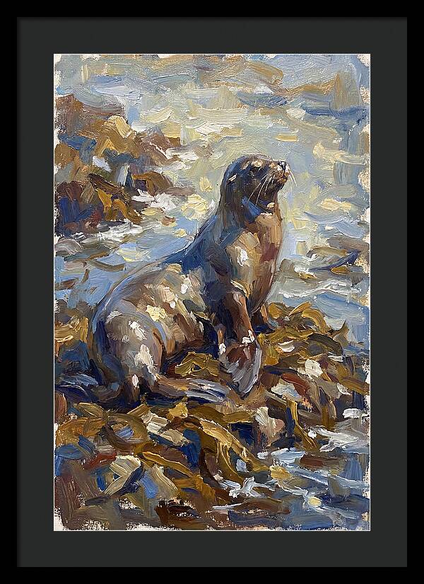 Sea Lion Among Kelp