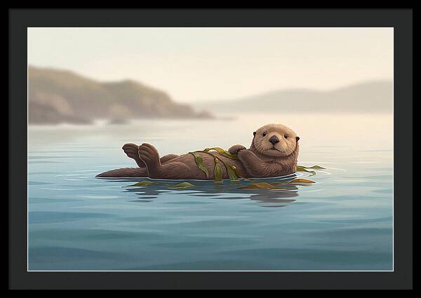 Sea Otter Embraced By Kelp