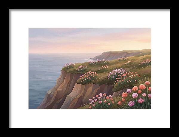 Sea Thrift Blossoms By The Coast