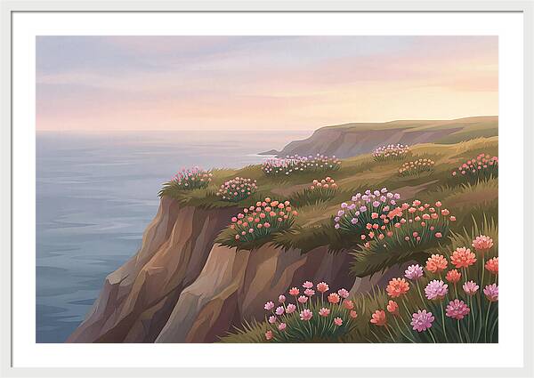 Sea Thrift Blossoms By The Coast