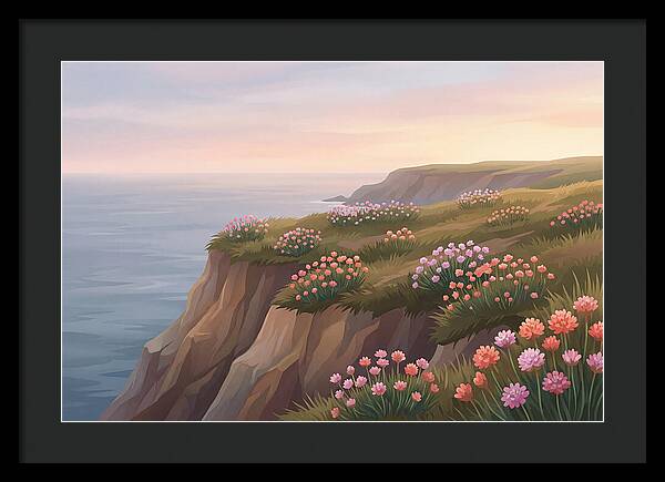Sea Thrift Blossoms By The Coast