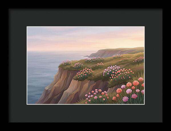 Sea Thrift Blossoms By The Coast