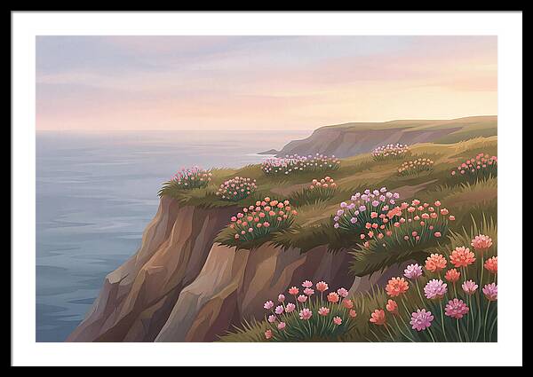 Sea Thrift Blossoms By The Coast