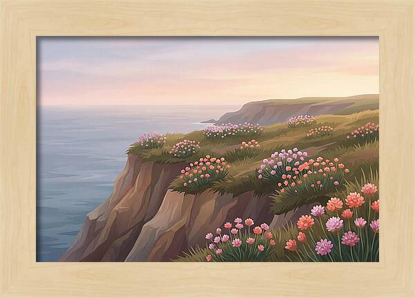 Sea Thrift Blossoms By The Coast