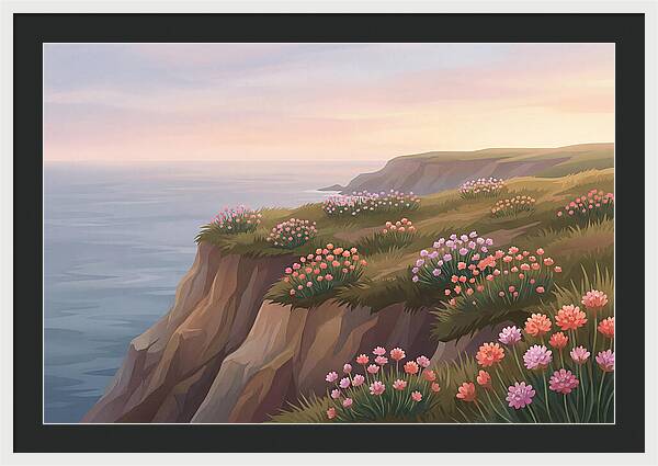 Sea Thrift Blossoms By The Coast