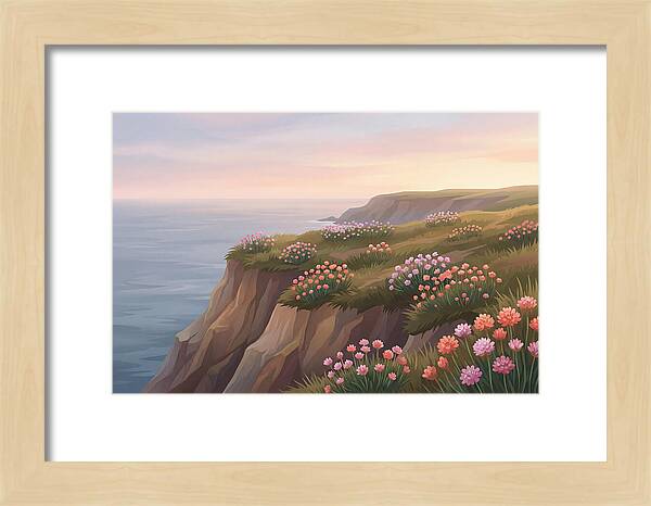 Sea Thrift Blossoms By The Coast