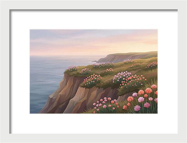 Sea Thrift Blossoms By The Coast