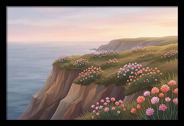 Sea Thrift Blossoms By The Coast