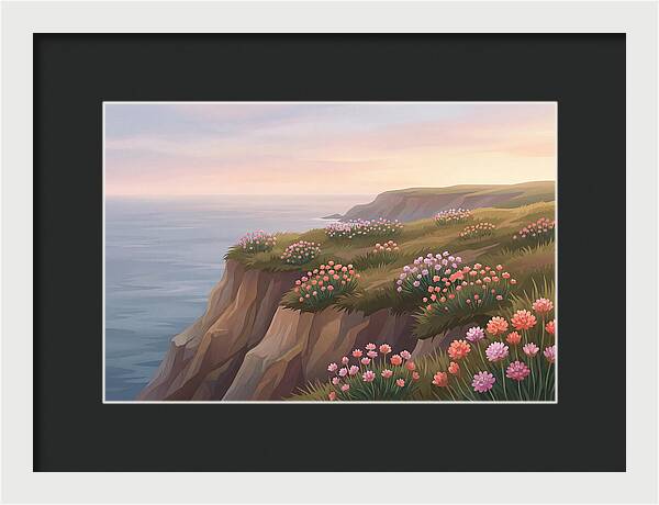 Sea Thrift Blossoms By The Coast