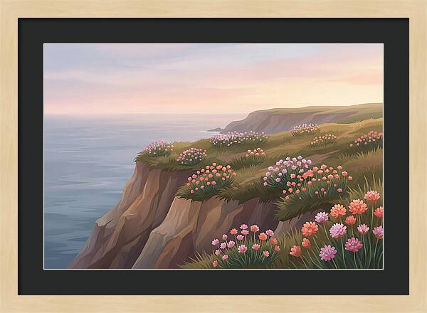 Sea Thrift Blossoms By The Coast
