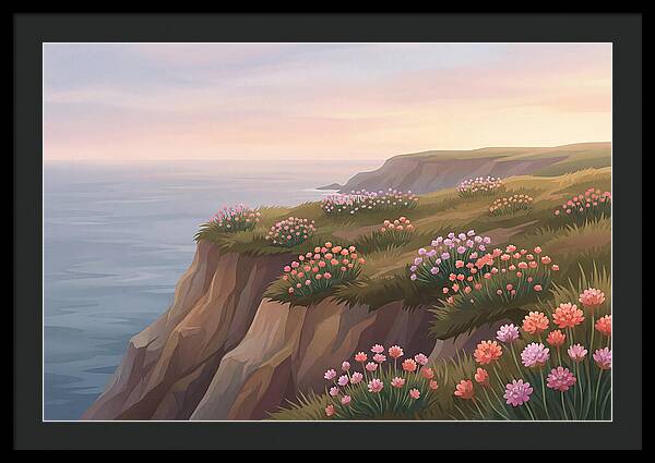 Sea Thrift Blossoms By The Coast