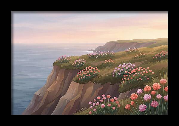 Sea Thrift Blossoms By The Coast