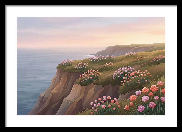 Sea Thrift Blossoms By The Coast