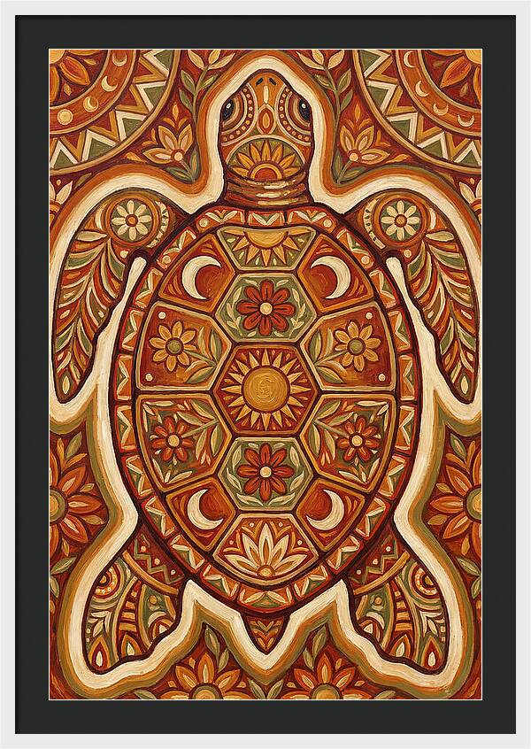 Sea Turtle Folk Art